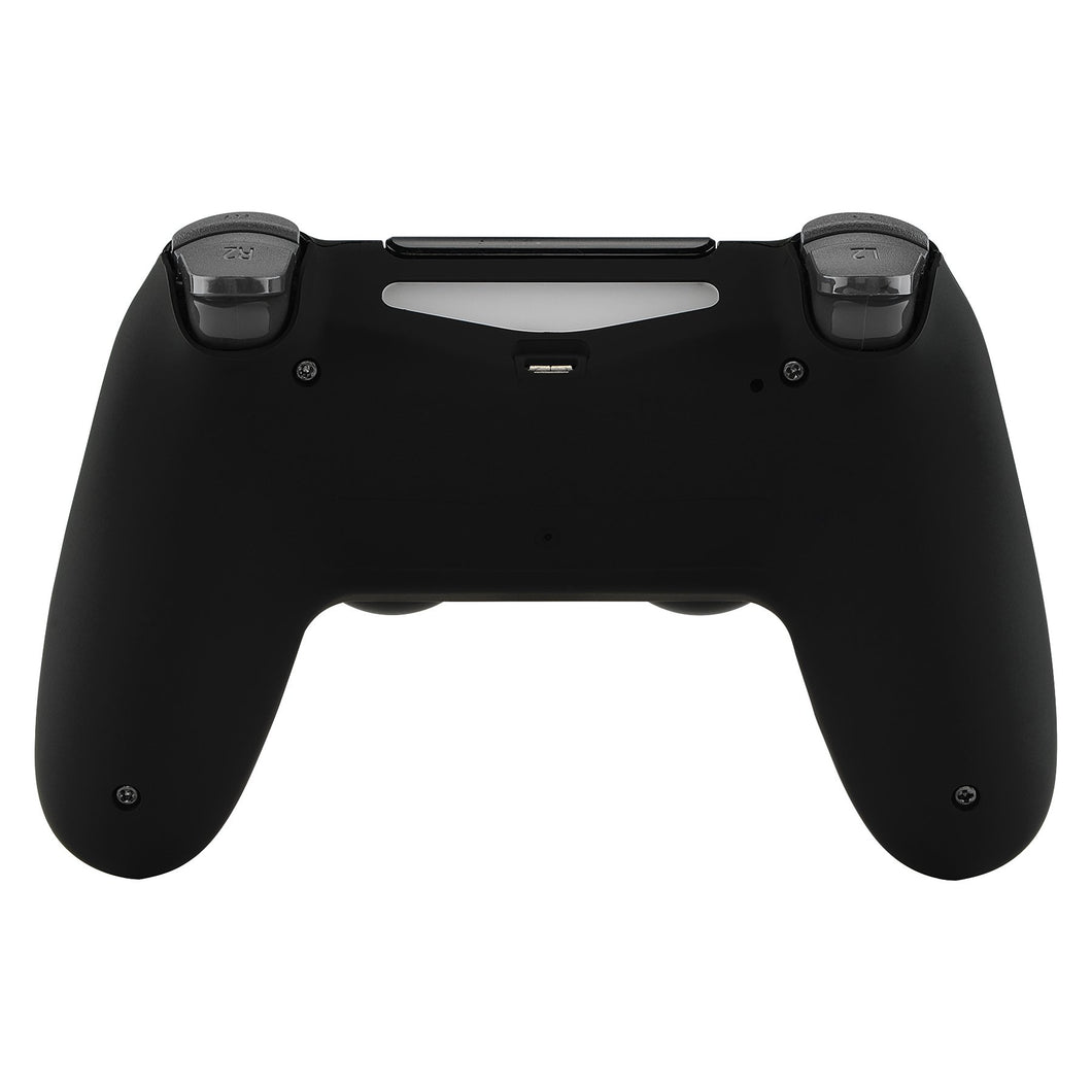 Soft Touch Black Back Shell Compatible With PS4 Gen2 Controller-SP4BP09WS
