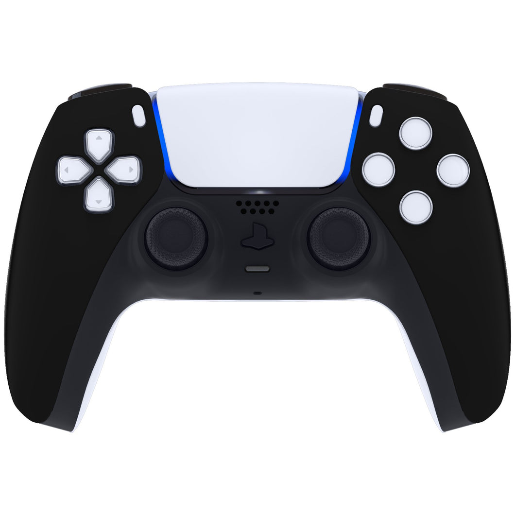 Soft Touch Black Front Shell Compatible With PS5 Controller-MPFP3009WS