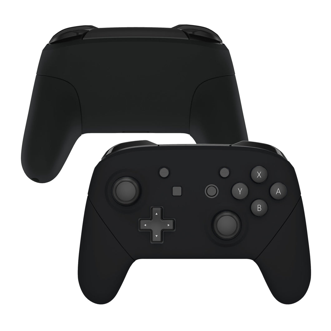 Soft Touch Black Full Shells And Handle Grips For NS Pro Controller-FRP315WS