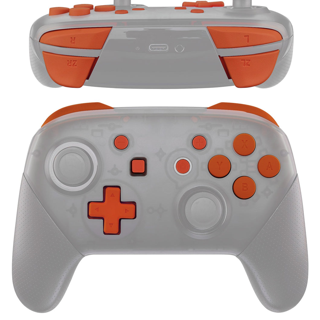 Matte UV Bright Orange 13in1 Button Kits For NS Pro Controller-KRP303WS