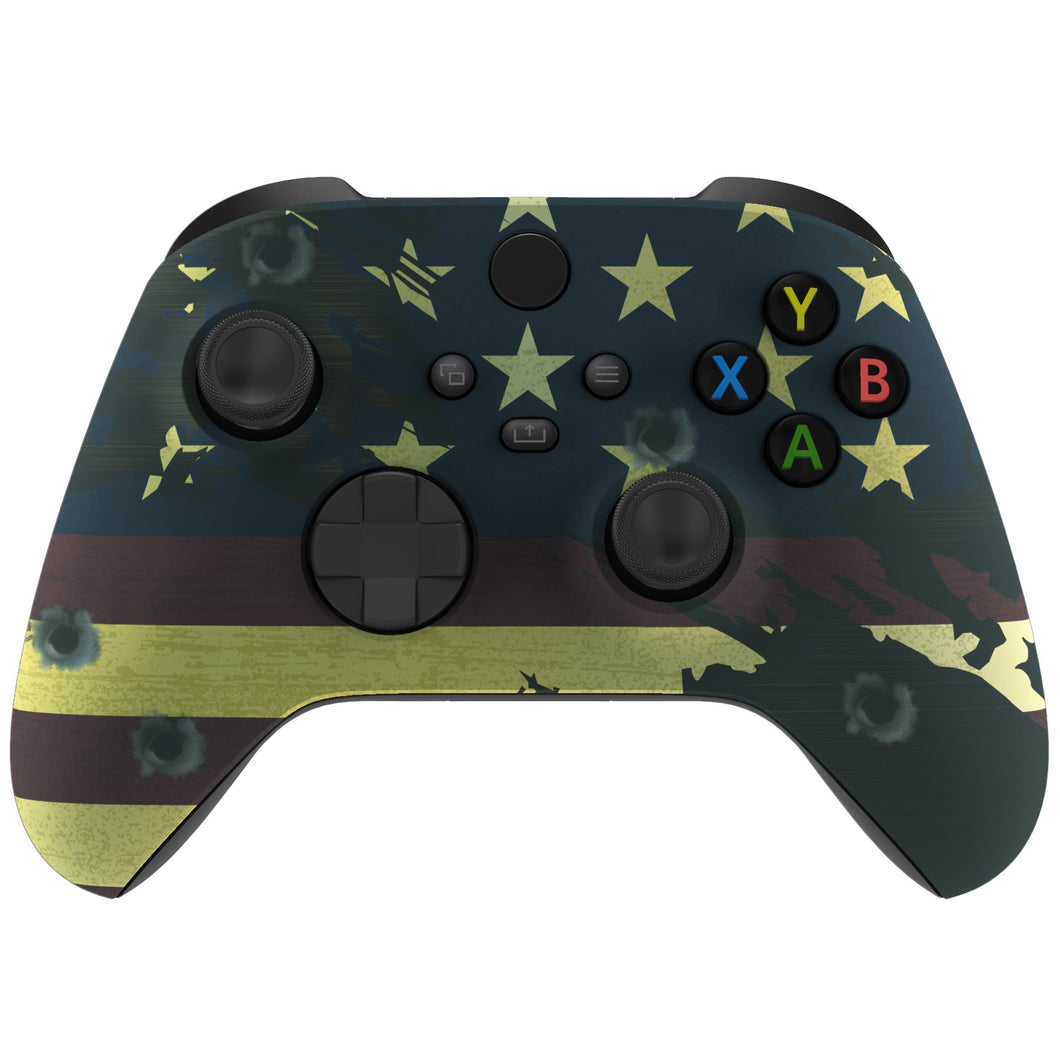 Soft Touch Bullet US Flag Front Shell For Xbox Series X/S Controller-FX3T114WS