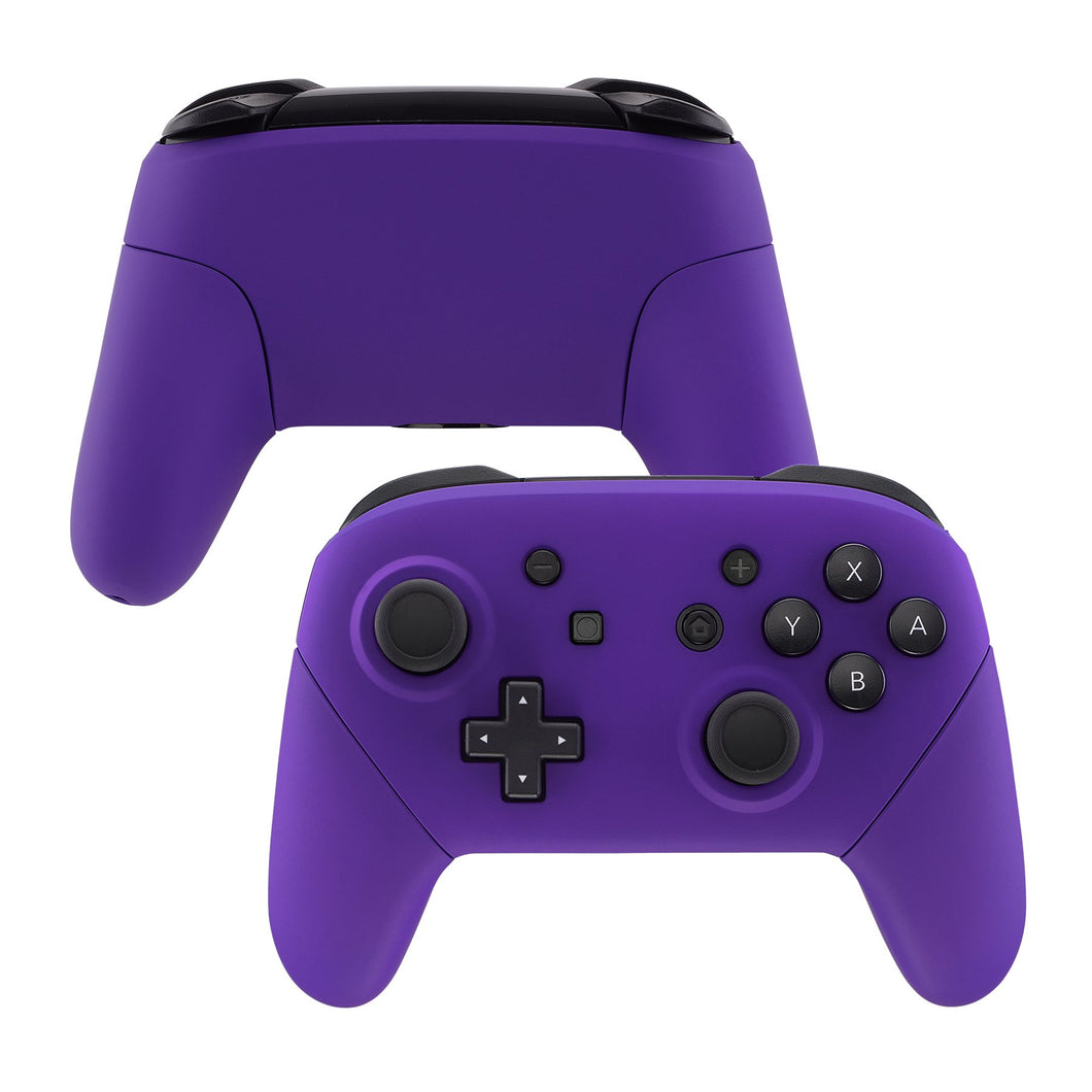 Soft Touch Dark Purple Full Shells And Handle Grips For NS Pro Controller-FRP305WS