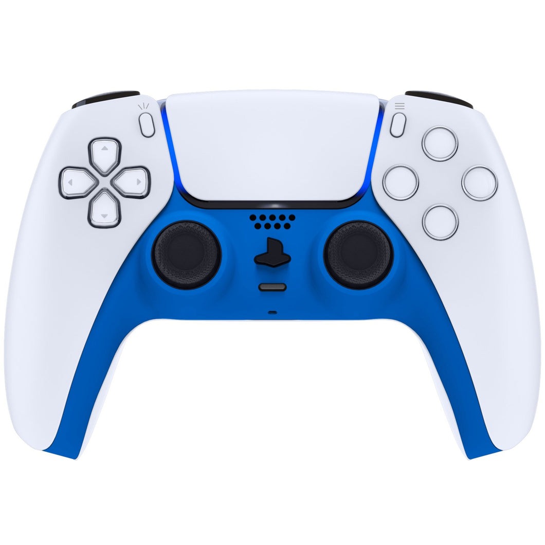 Soft Touch Deep Blue Decorative Trim Shell With Accent Rings Compatible With PS5 Controller-GPFP3005WS