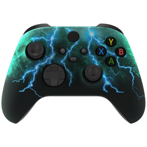 Soft Touch Green Storm Thunder Front Shell For Xbox Series X/S Controller-FX3T131WS - Extremerate Wholesale