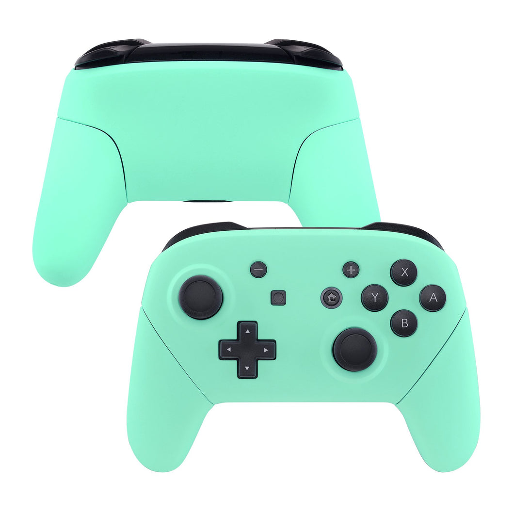 Soft Touch Mint Green Full Shells And Handle Grips For NS Pro Controller-FRP309WS