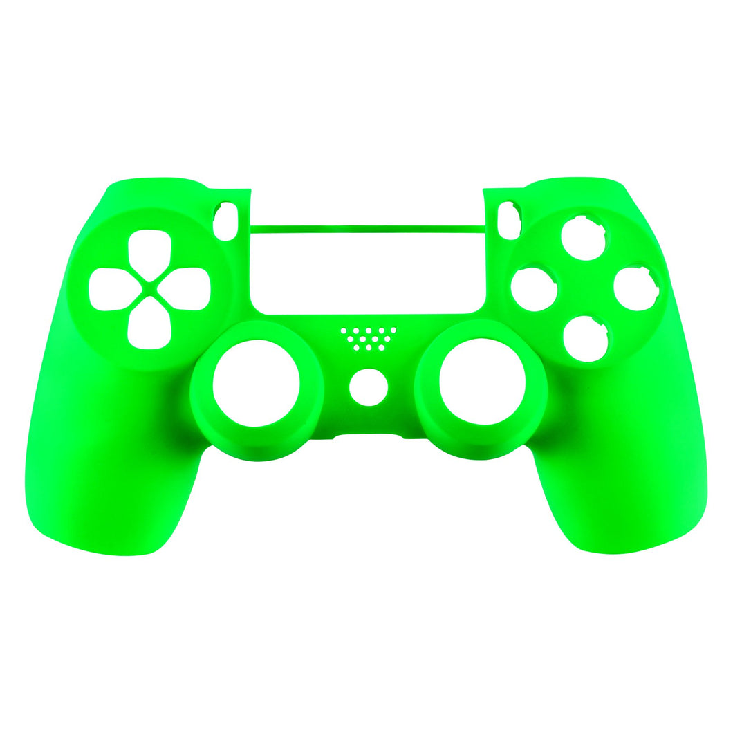 Soft Touch Neon Green Front Shell Compatible With PS4 Gen2 Controller-SP4FP07WS