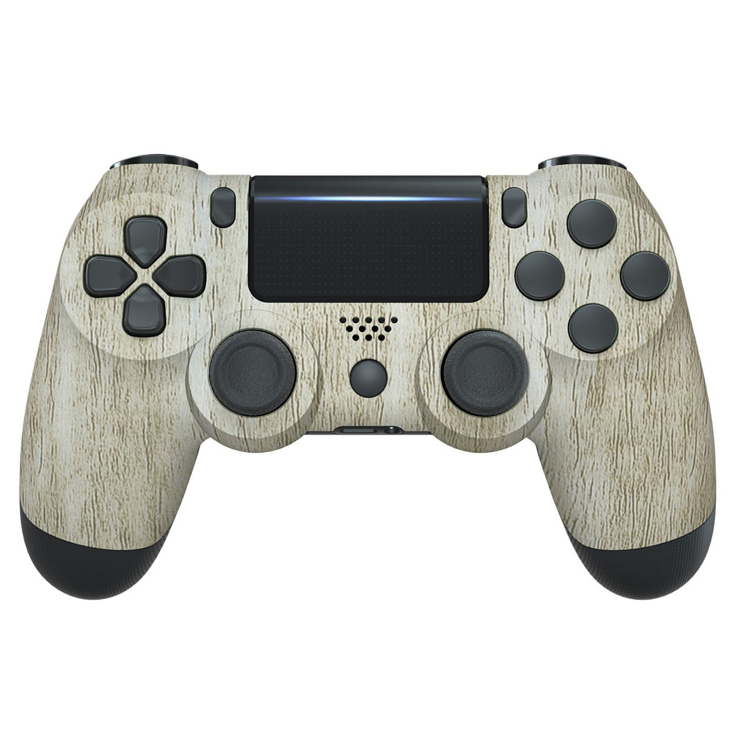 Soft Touch Pine Wooden Grain Front Shell Compatible With PS4 Gen2 Controller-SP4FS16WS