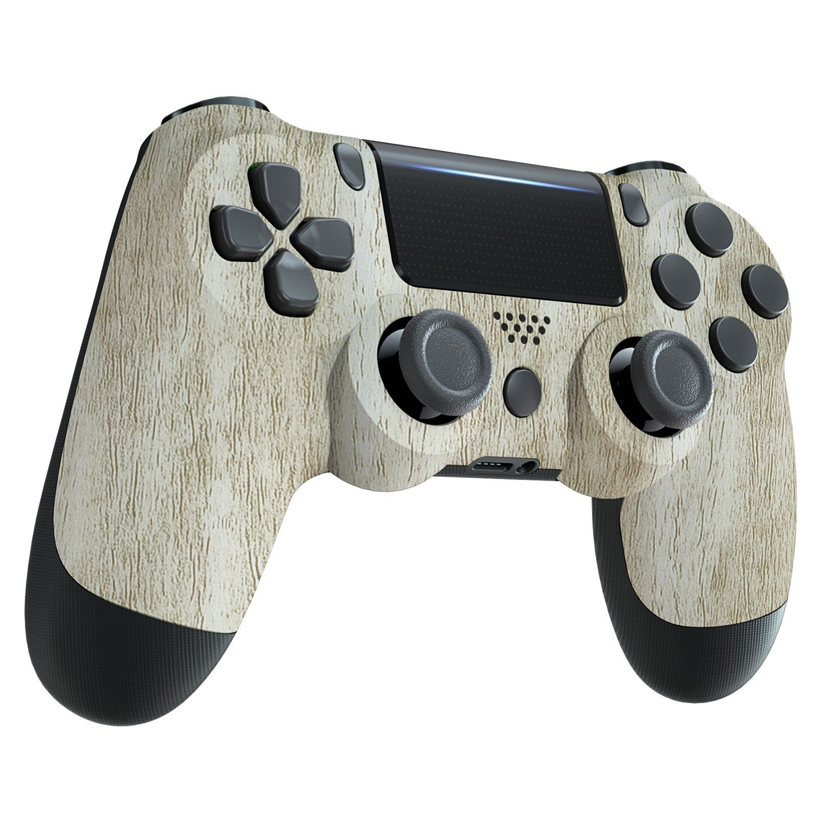 Soft Touch Pine Wooden Grain Front Shell Compatible With PS4 Gen2