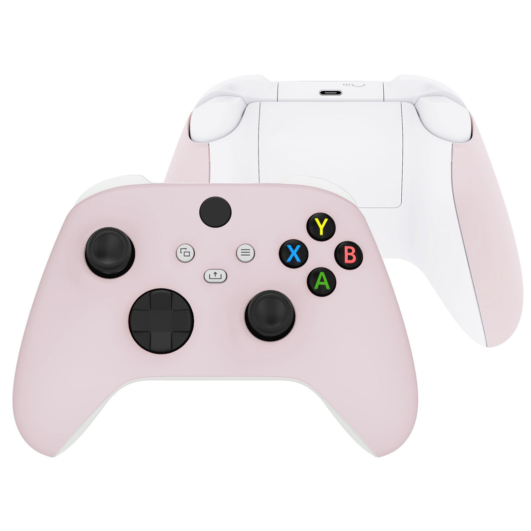 Soft Touch Cherry Blossoms Pink Front Shell With Side Rails Panel For Xbox Series X/S Controller-ZX3P312WS