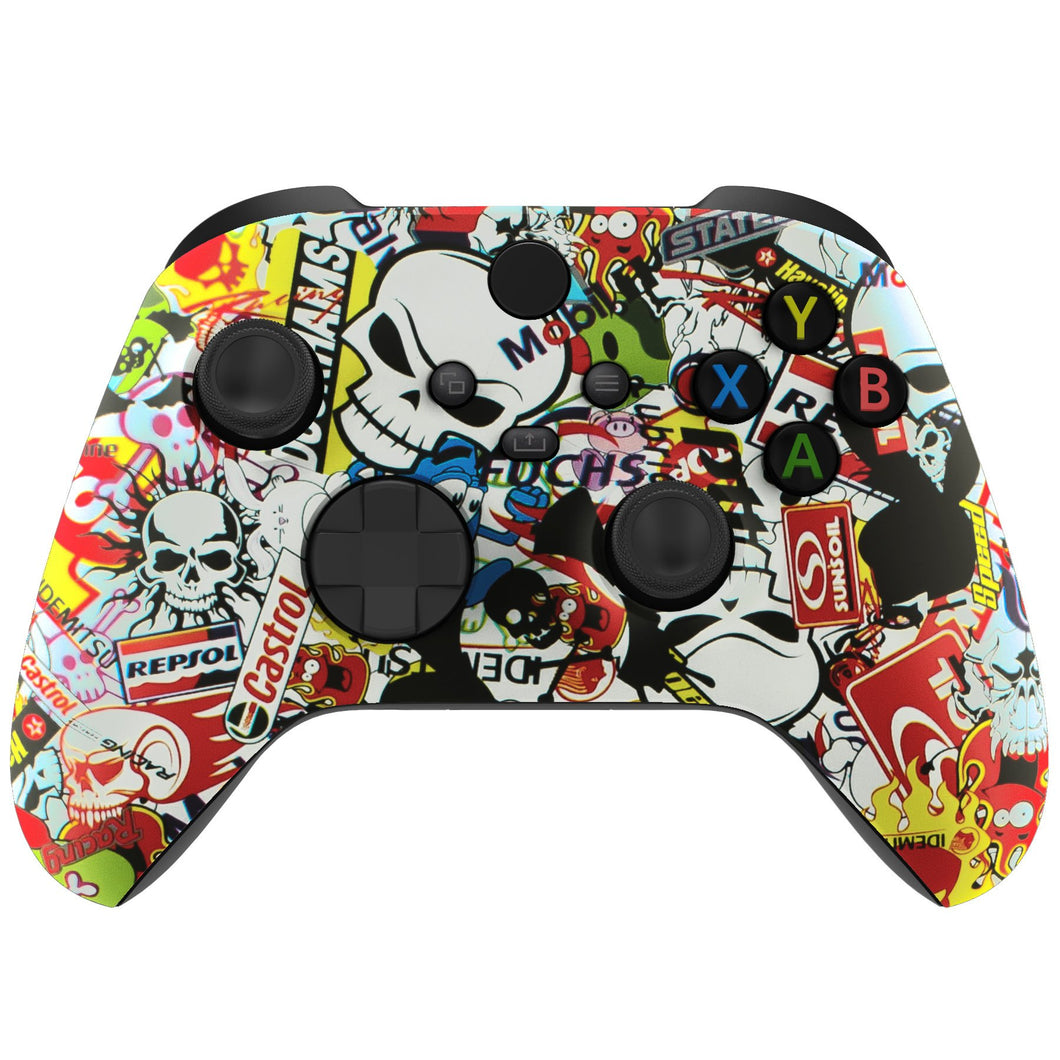 Soft Touch Sticker Bomb Front Shell For Xbox Series X/S Controller-FX3S202WS - Extremerate Wholesale