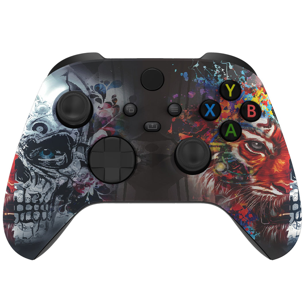 Soft Touch Tiger Skull Front Shell For Xbox Series X/S Controller-FX3T113WS