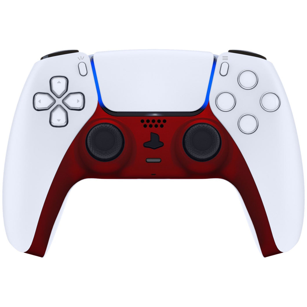 Soft Touch Vampire Red Decorative Trim Shell With Accent Rings Compatible With PS5 Controller-GPFP3003WS
