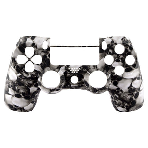 Soft Touch White Skull Heads Front Shell Compatible With PS4 Gen2 Controller-SP4FS07WS - Extremerate Wholesale