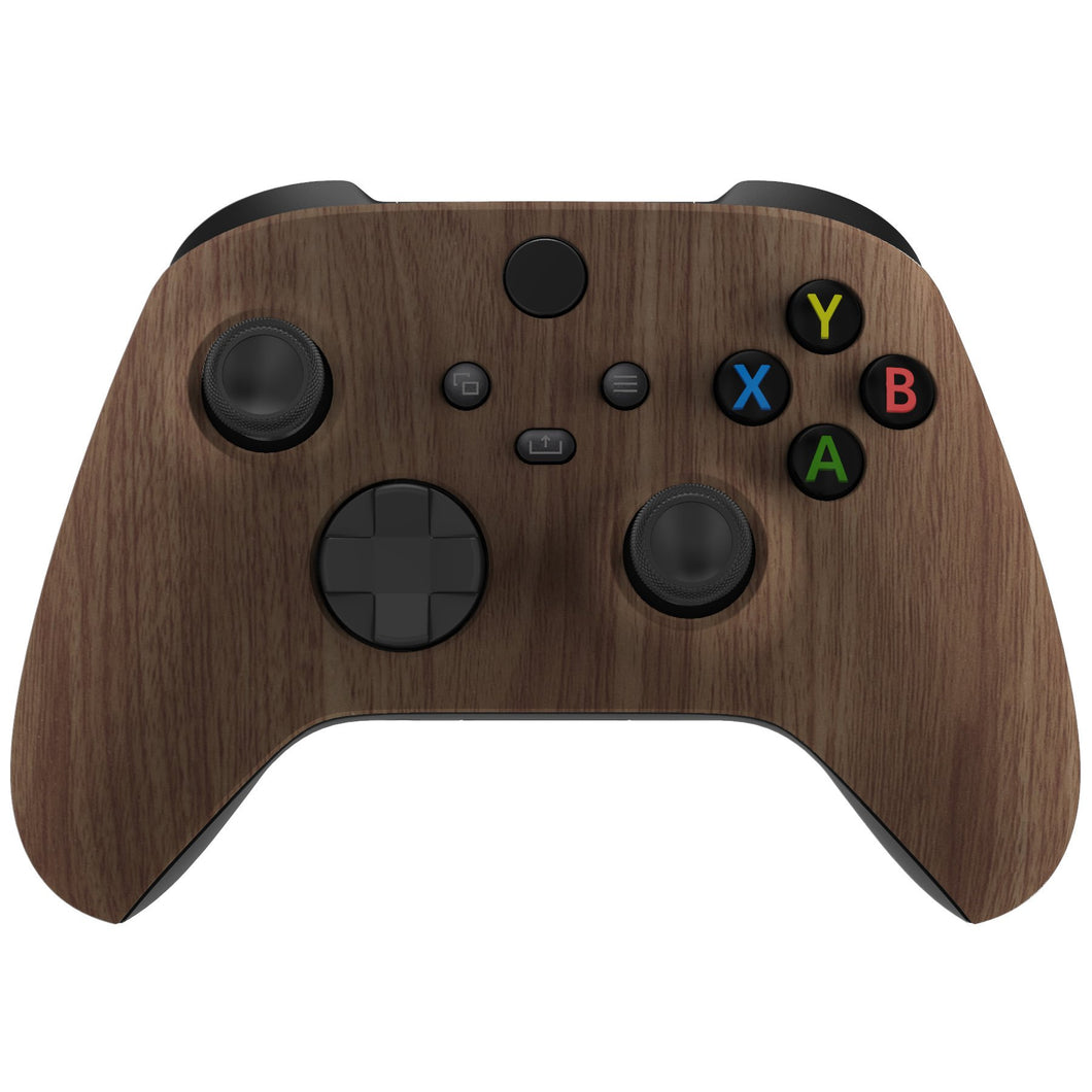 Soft Touch Wooden Grain Front Shell For Xbox Series X/S Controller-FX3S215WS