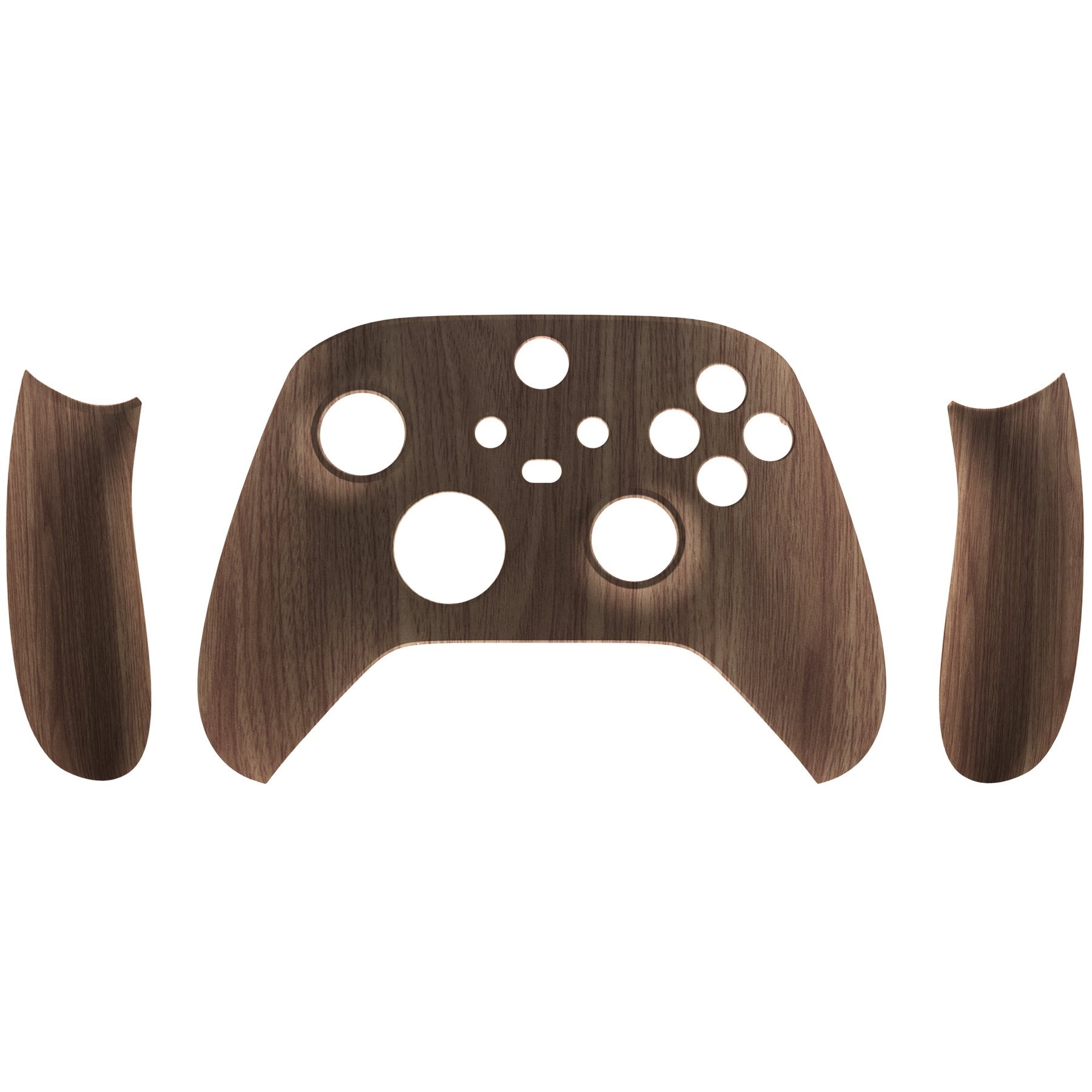 Soft Touch Wooden Grain Front Shell With Side Rails Panel For Xbox