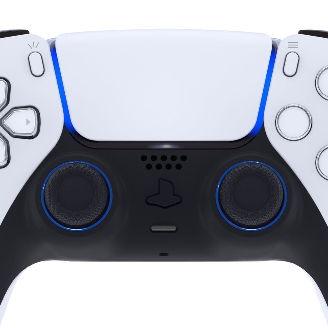 Solid Unpainted Deep Blue Accent Rings Compatible With PS5 Controller-JPF5005WS