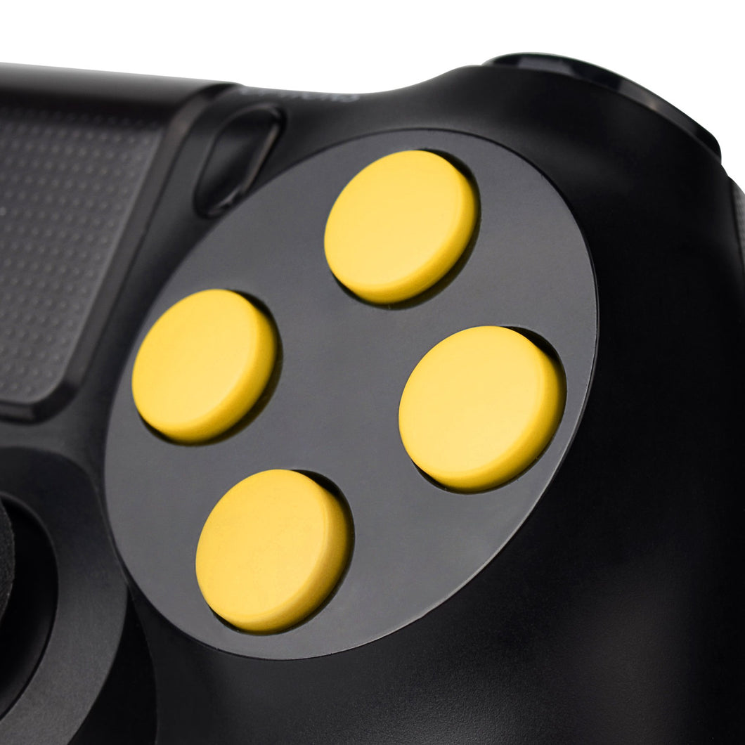 Solid Yellow Buttons Compatible With PS4 Controller-P4J0204
