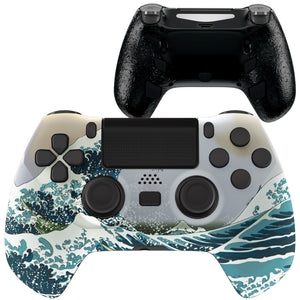 The Great Wave Kanagawa Decade Tournament Controller(DTC) Upgrade Kit With Upgrade Board & Ergonmic Shell & Back Buttons & Trigger Stops Compatible With PS4 Controller JDM-040/050/055-P4MG007 - Extremerate Wholesale