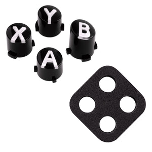 Three-Tone Black & Clear With White Classic Symbols Replacement Custom ABXY Action Button For Xbox Series X & S Controller / Xbox One S & X Controller/ Xbox Elite V1/V2 Controller - JDX3M001WS - Extremerate Wholesale