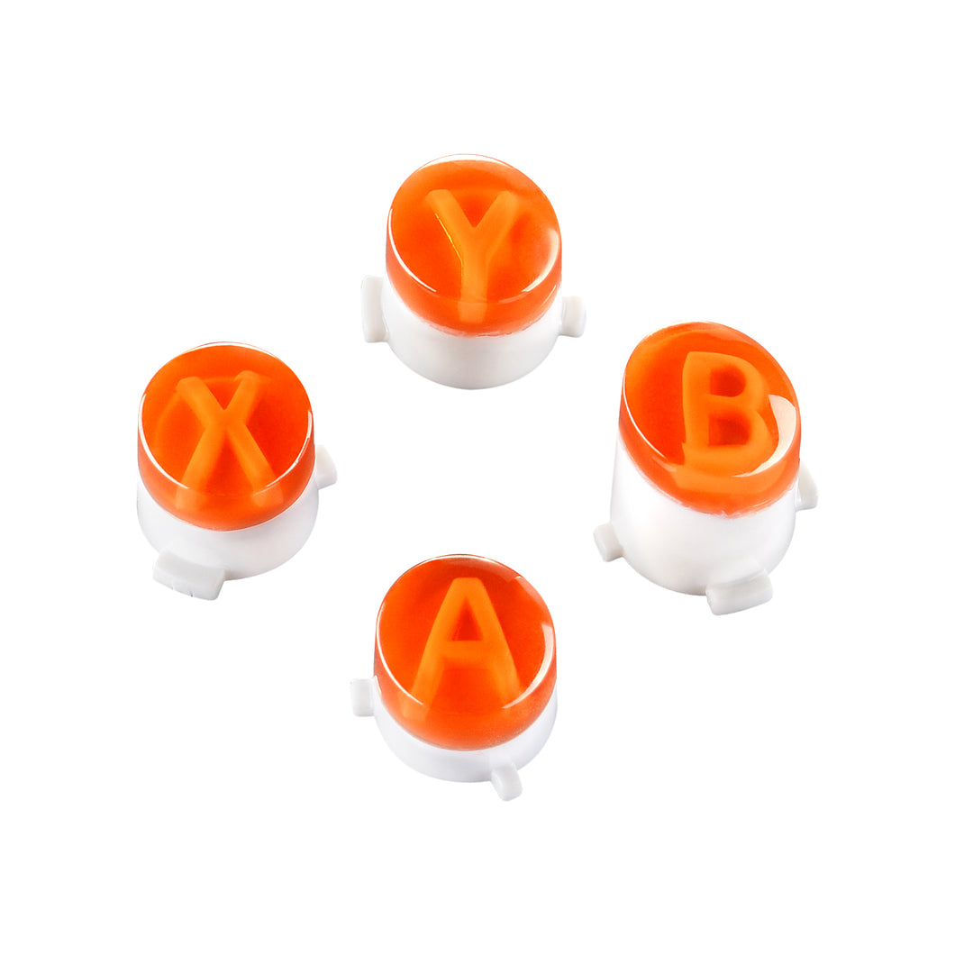 Transparent Orange Double Injection ABXY Buttons For Xbox One/ S Controller-XOJ0219
