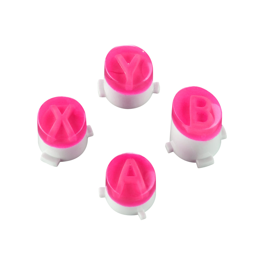 Transparent Pink Double Injection ABXY Buttons For Xbox One/ S Controller-XOJ0214