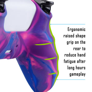Tri-color Pink & Purple & Blue Camouflage Anti-slip Silicone Cover Skin With Black Thumb Grip Caps For PS5 Controller-KOPF015 - Extremerate Wholesale