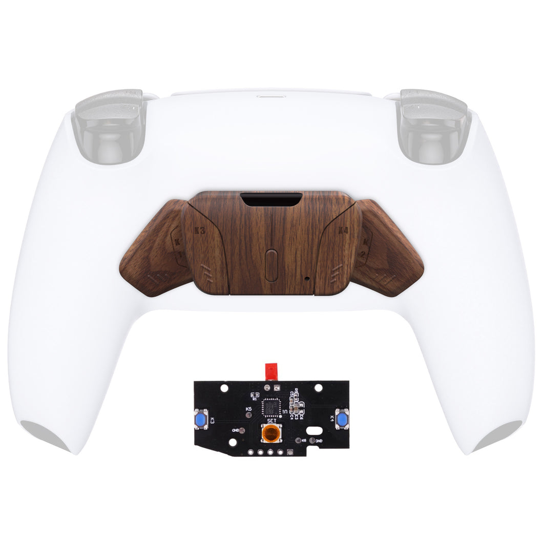 Turn Rise To Rise4 Kit-Wooden Grain Redesigned K1 K2 K3 K4 Back Buttons Housing & Remap PCB Board Compatible With PS5 Controller Extremerate Rise & Rise4 Remap Kit-VPFS2001P