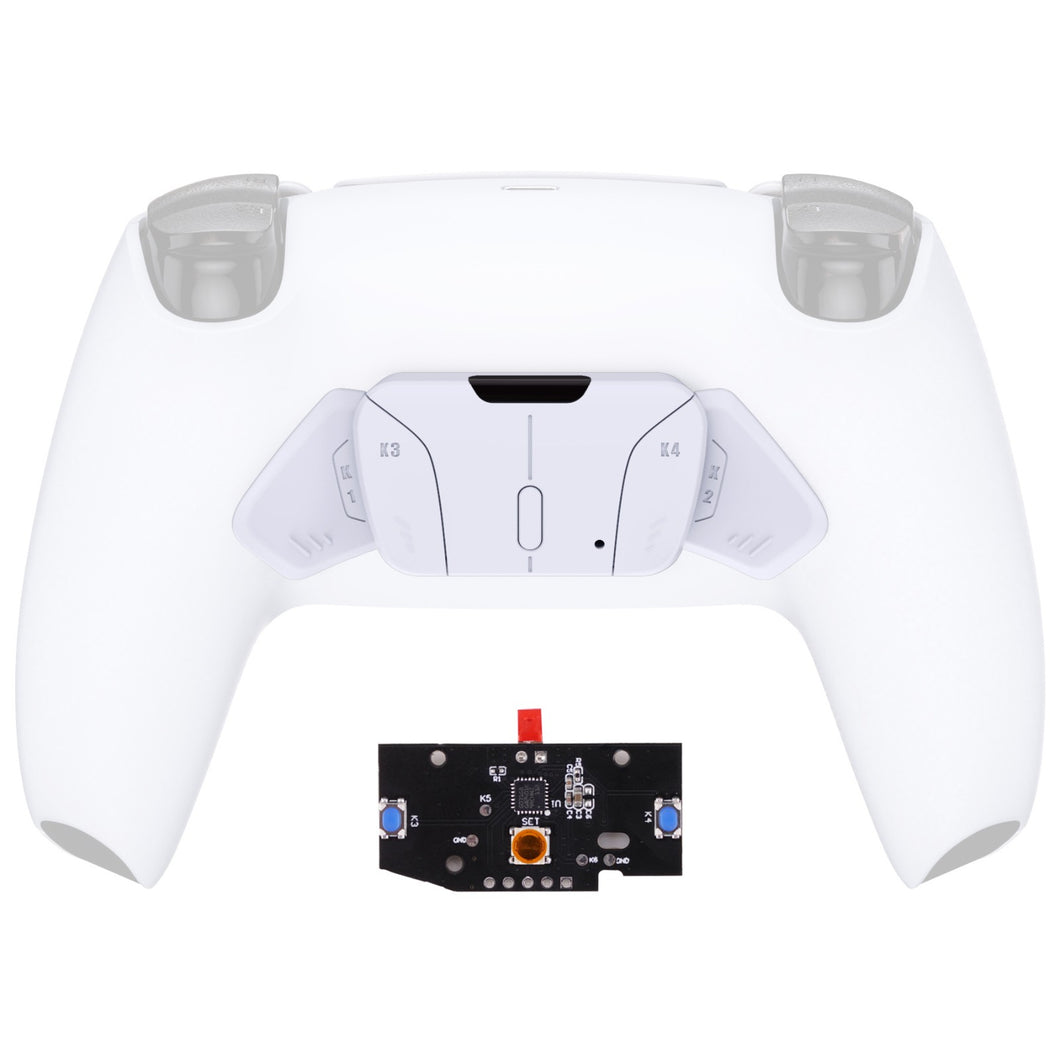 Turn Rise To Rise4 Kit-Solid White Redesigned K1 K2 K3 K4 Back Buttons Housing & Remap PCB Board Compatible With PS5 Controller Extremerate Rise & Rise4 Remap Kit-VPFM5002P