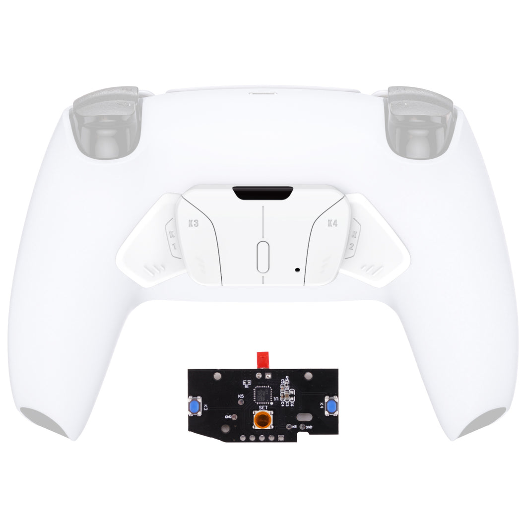 Turn Rise To Rise4 Kit-Matte UV White Redesigned K1 K2 K3 K4 Back Buttons Housing & Remap PCB Board Compatible With PS5 Controller Extremerate Rise & Rise4 Remap Kit-VPFP3001P