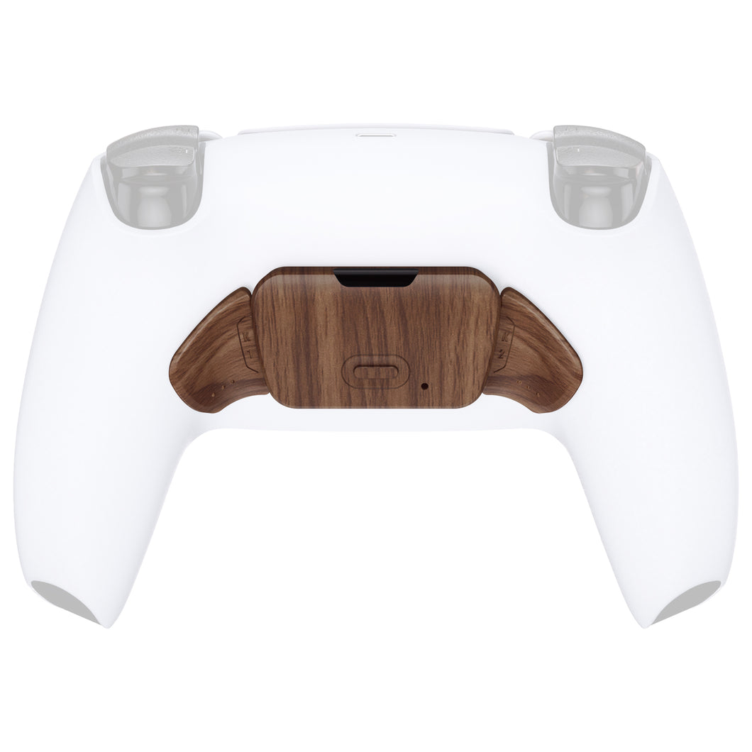 Matte UV Wooden Grain Replacement Redesigned K1 K2 Back Button Housing Shell Compatible With PS5 Controller Extremerate Rise Remap Kit-WPFS2001