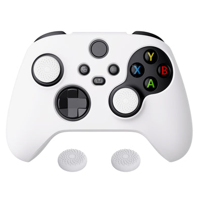 White Pure Series Anti-Slip Silicone Cover Skin With White Thumb Grip Caps For Xbox Series X/S Controller-BLX3002 - Extremerate Wholesale