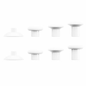 White ThumbsGear Interchangeable Ergonomic Thumbstick Compatible With PS4 Slim PS4 Pro PS5 Controller with 3 Height Domed and Concave Grips Adjustable Joystick-P4J1102WS - Extremerate Wholesale
