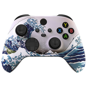 Soft Touch Great Wave Kanagawa Front Shell With Accent Rings For Xbox Series X/S Controller-YX3T106WS - Extremerate Wholesale