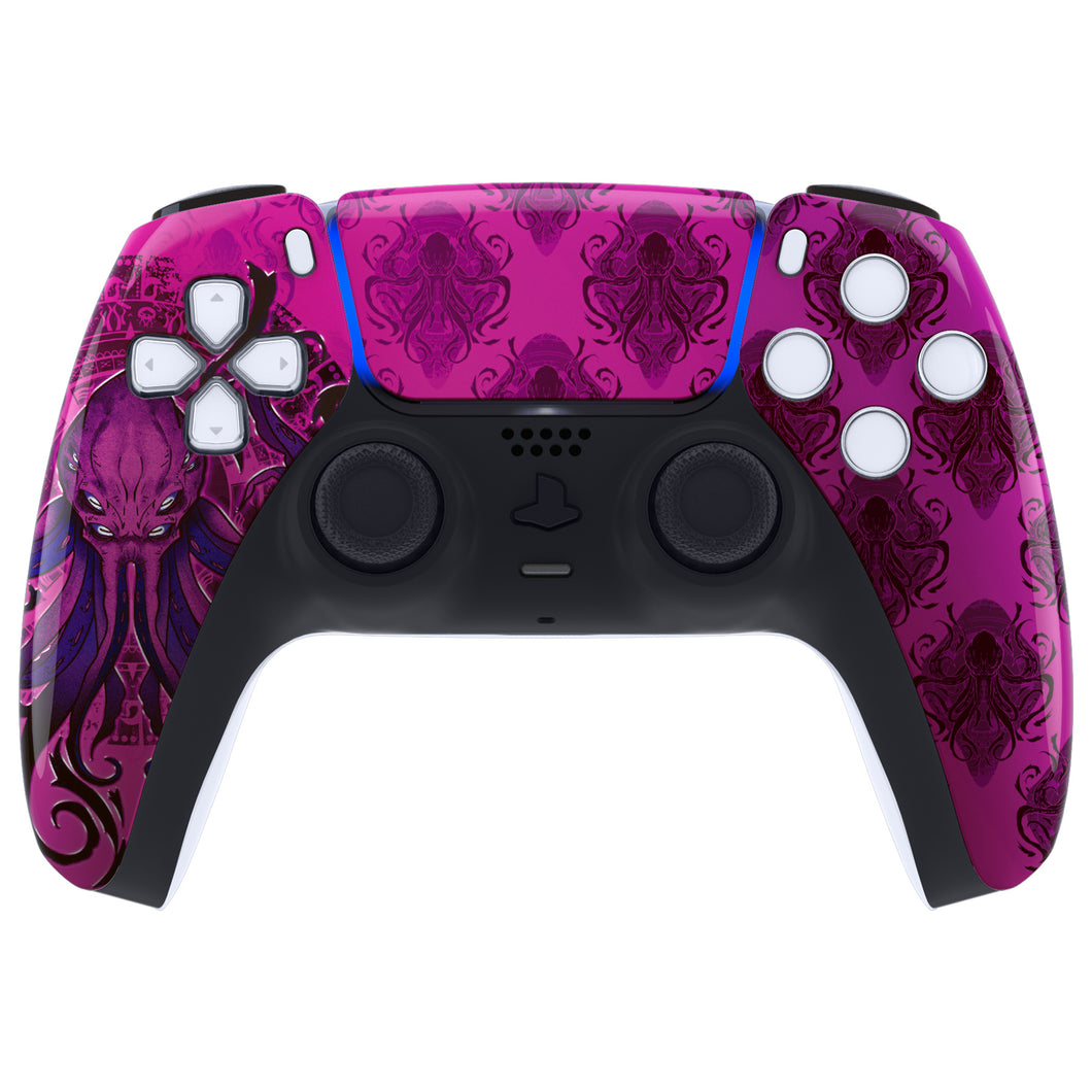 Glossy Purple Octopus Cthulhu Front Shell With Touchpad Compatible With PS5 Controller BDM-010 & BDM-020 & BDM-030 & BDM-040 - ZPFT1015G3WS